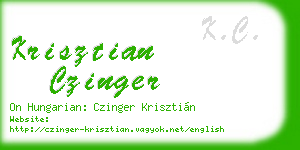 krisztian czinger business card
